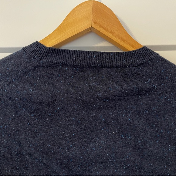 Men’s 100% Wool Crewneck Speckled Blue COS Sweater Small - Picture 5 of 5